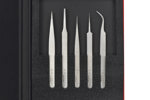1K531 RUBISTECH TWEEZERS KIT 5/ RED CASE